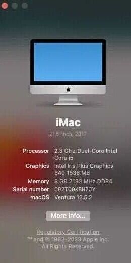 Apple Imac 21,5  2017 + мышка + клавиатура