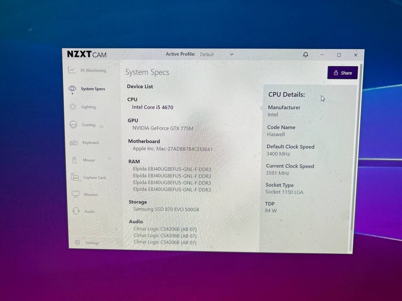 Imac 2013, 27, core i5, Nvida 775 2GB, SSD 500GB,RAM 16GB, в идеале
