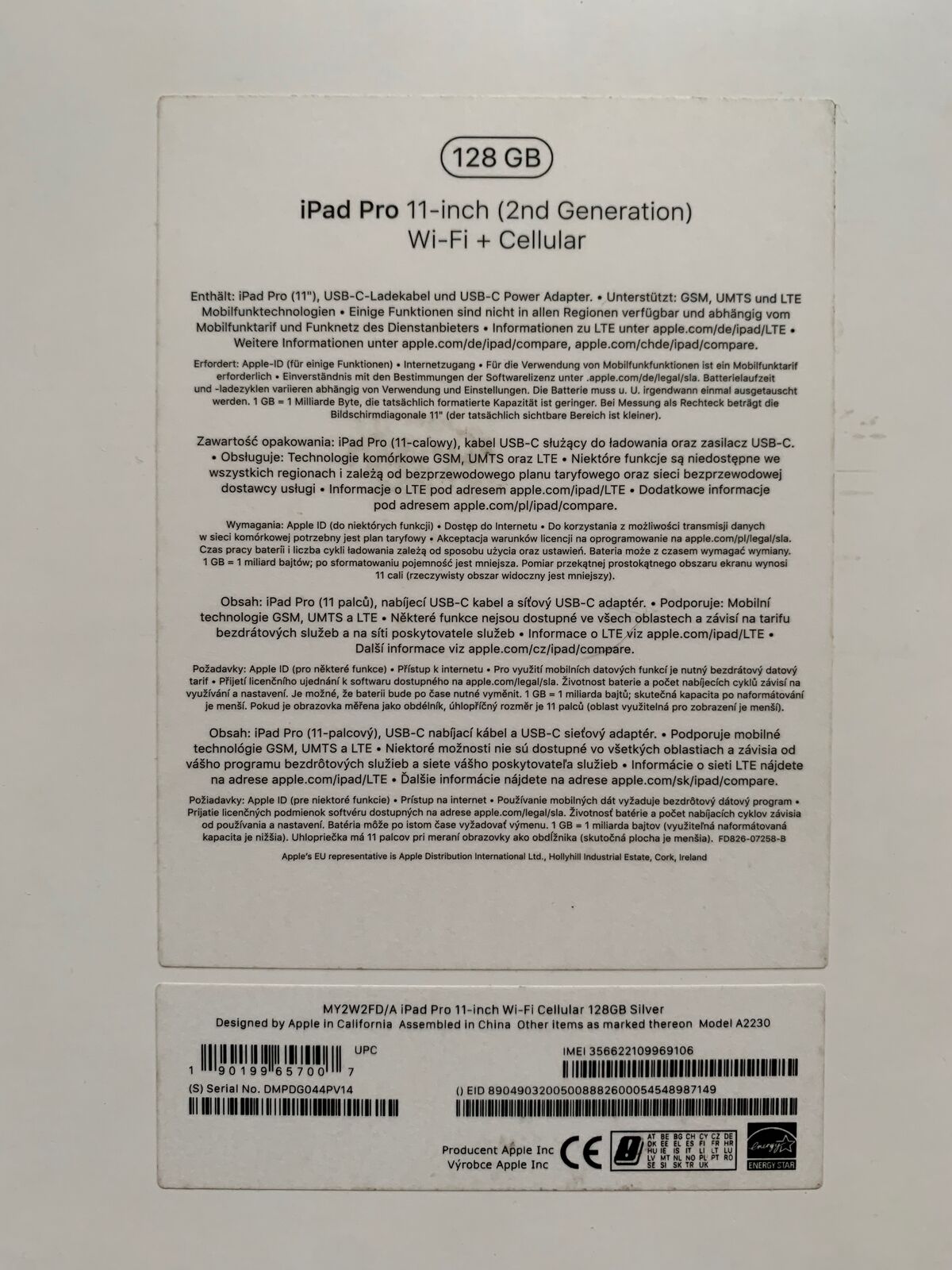 Apple iPad Pro 11 128 4G LTE повний комплект Wi-Fi Cellular