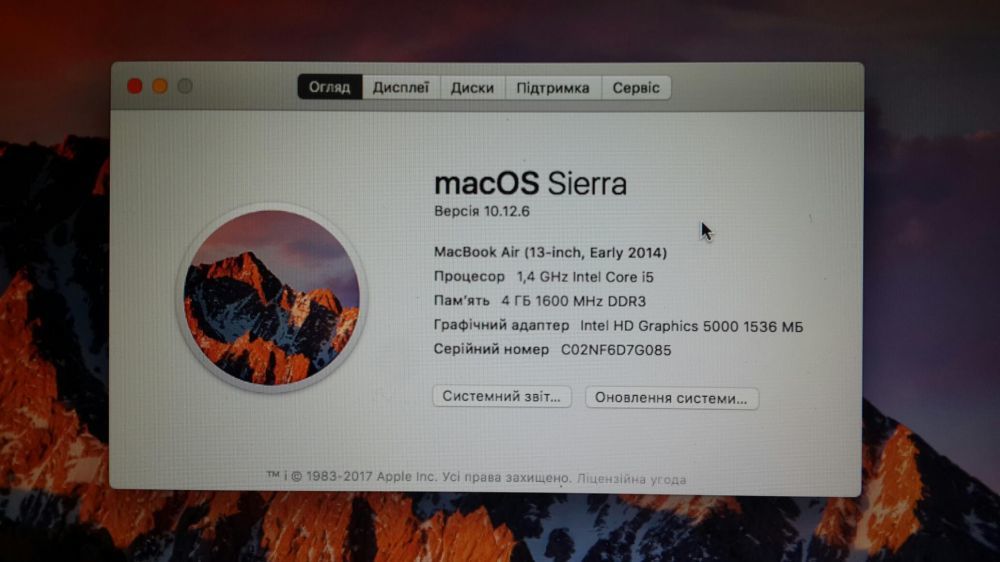 Хорошее состояние MaсBook Air MD760 макбук Apple Эппл ноутбук 