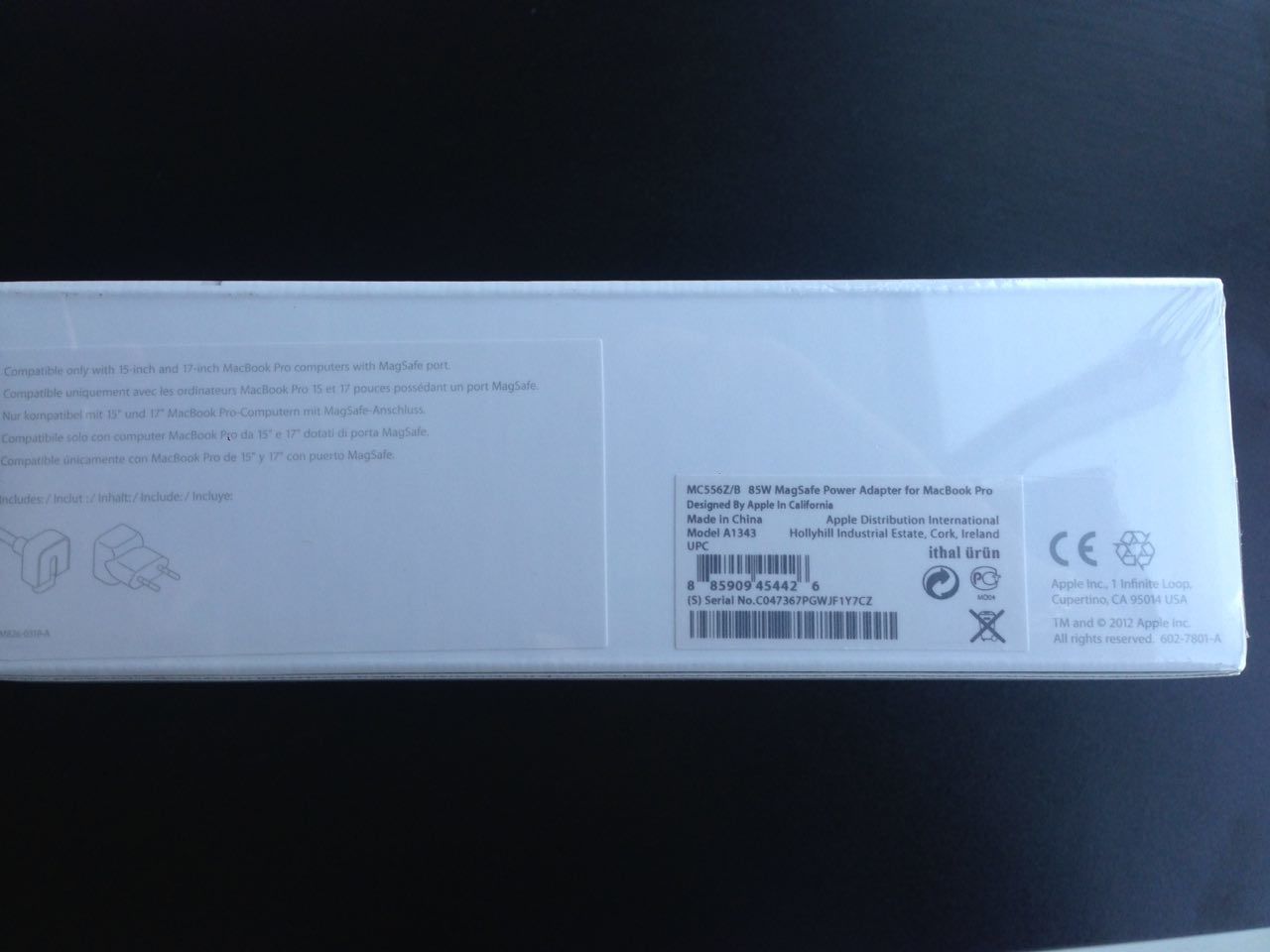 Адаптер питания Apple 85W MagSafe Power Adapter (Оригинал!)