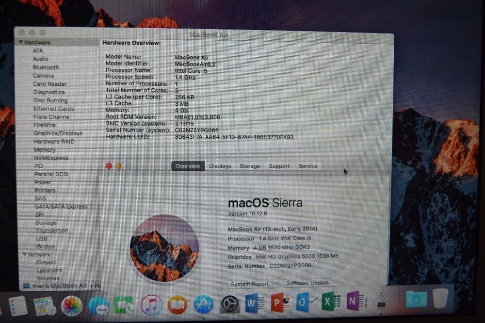 Apple MacBook Air 2014 13.3'' I5 1.4GHZ 4GB 256GB SSD 