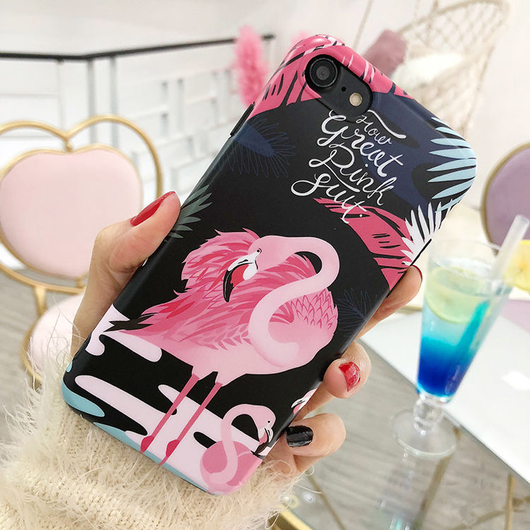 Чехол для iPhone 7 (фламинго)