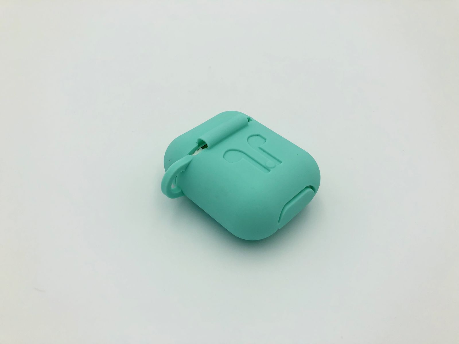 Чехол силиконовый для Apple AirPods Mint +Карабин +Шнурок 