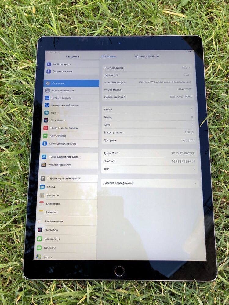 iPad Pro 12.9 (256gb) 2nd generation 