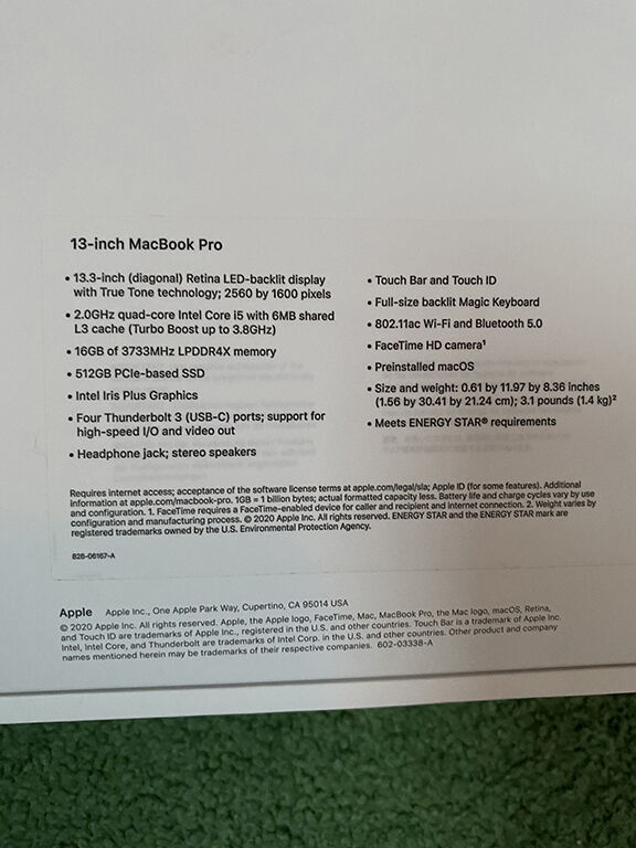 Macbook 13 2020 / 16 Gb / 512 Gb